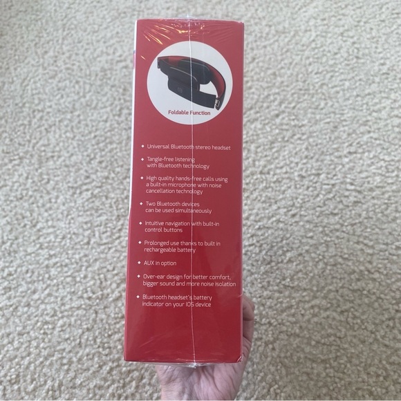 RLX Bluetooth Stereo Headset in Black / Red NIB - Picture 2 of 5